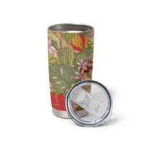 Mahalo Hawaii - Ka Pule a ka Haku Tumbler Cup Tropical Flowers LT7 - Polynesian Pride