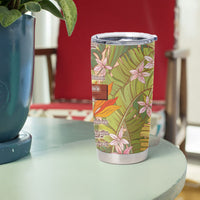 Mahalo Hawaii - Ka Pule a ka Haku Tumbler Cup Tropical Flowers LT7 - Polynesian Pride