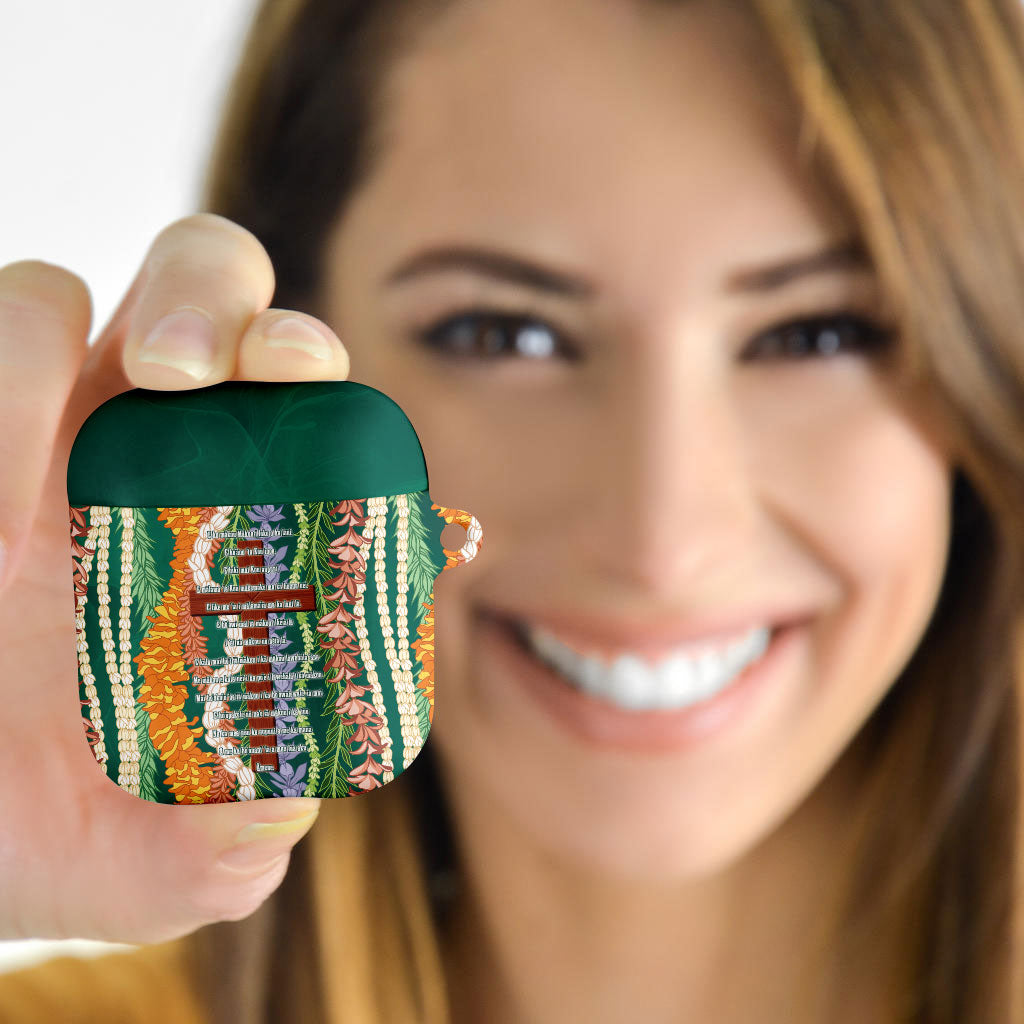 Mahalo Hawaii - Ka Pule a ka Haku AirPods Case Mixed Lei LT7 - Polynesian Pride