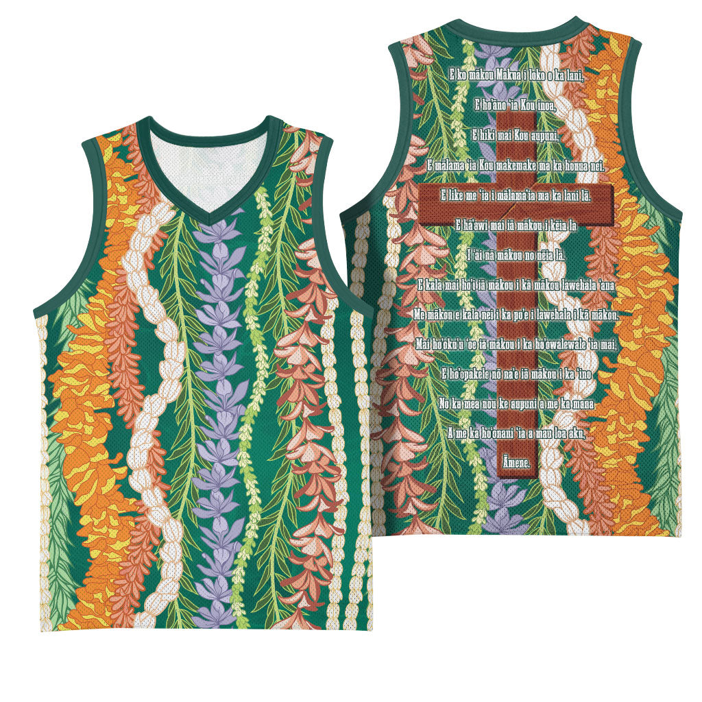 Mahalo Hawaii - Ka Pule a ka Haku Basketball Jersey Mixed Lei LT7 - Polynesian Pride