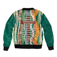 Mahalo Hawaii - Ka Pule a ka Haku Bomber Jacket Mixed Lei LT7 - Polynesian Pride