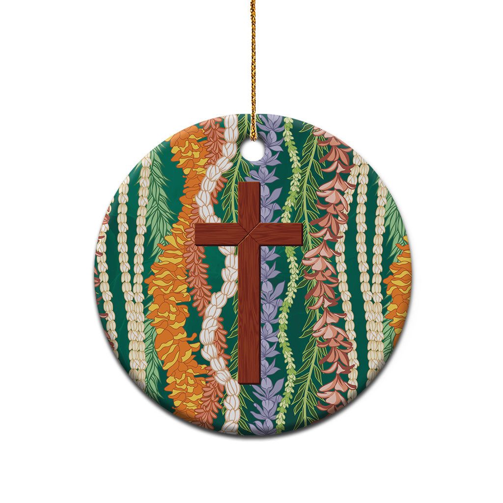 Mahalo Hawaii - ⁠Ka Pule a ka Haku Ceramic Ornament Mixed Lei