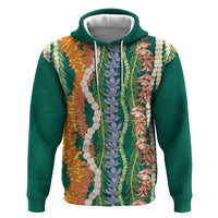 Mahalo Hawaii - Ka Pule a ka Haku Hoodie Mixed Lei LT7 Pullover Hoodie Sage Green - Polynesian Pride