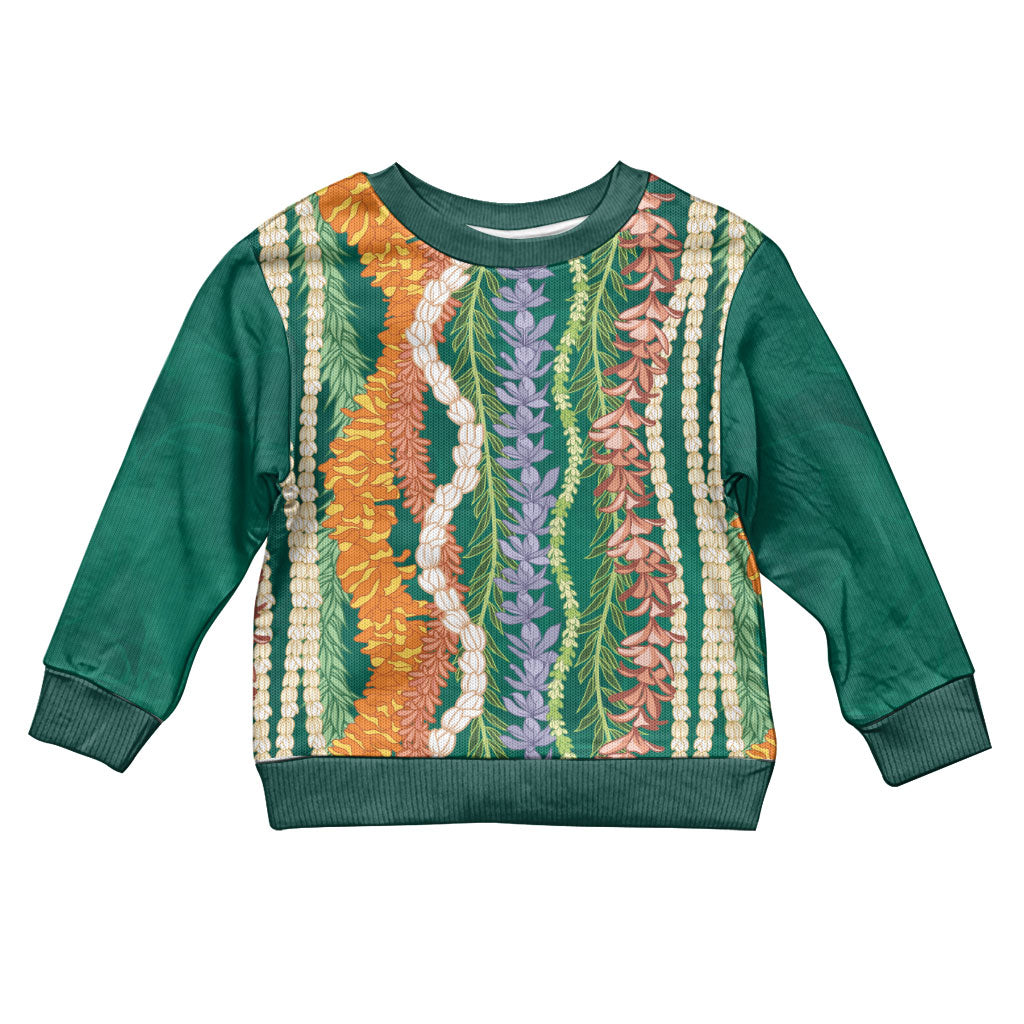Mahalo Hawaii - ⁠Ka Pule a ka Haku Kid Ugly Christmas Sweater Mixed Lei