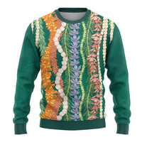 Mahalo Hawaii - ⁠Ka Pule a ka Haku Ugly Christmas Sweater Mixed Lei