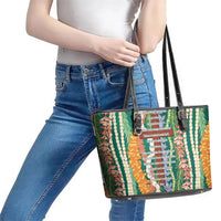 Mahalo Hawaii - Ka Pule a ka Haku Leather Tote Bag Mixed Lei LT7 - Polynesian Pride