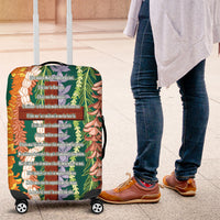 Mahalo Hawaii - Ka Pule a ka Haku Luggage Cover Mixed Lei LT7 Sage Green - Polynesian Pride