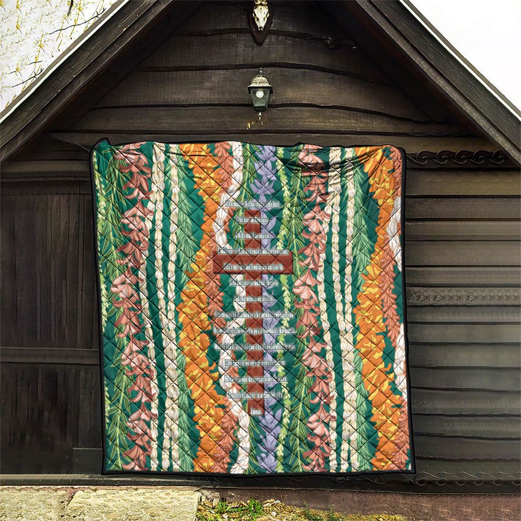 Mahalo Hawaii - Ka Pule a ka Haku Quilt Mixed Lei LT7 - Polynesian Pride