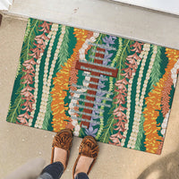 Mahalo Hawaii - Ka Pule a ka Haku Rubber Doormat Mixed Lei LT7 - Polynesian Pride