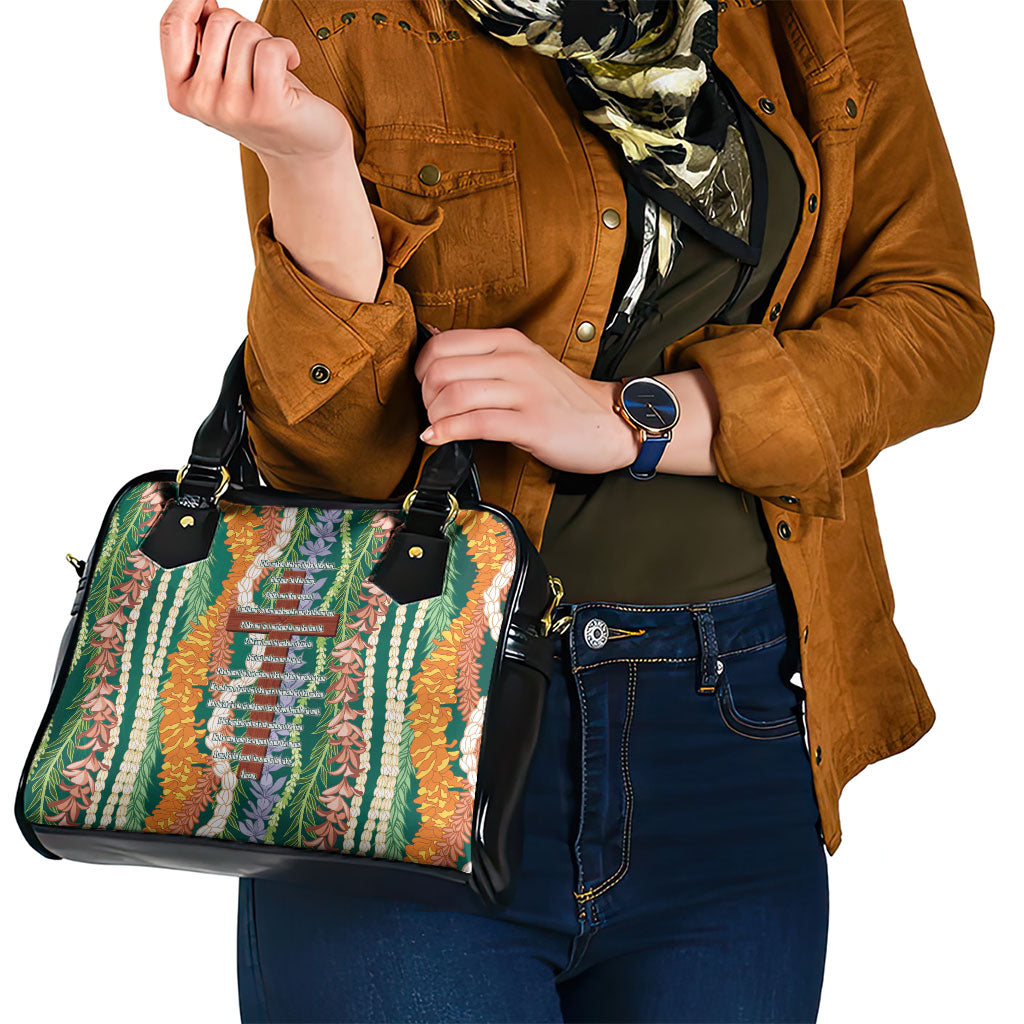 Mahalo Hawaii - Ka Pule a ka Haku Shoulder Handbag Mixed Lei LT7 - Polynesian Pride