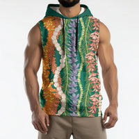 Mahalo Hawaii - Ka Pule a ka Haku Sleeveless Hoodie Mixed Lei LT7 - Polynesian Pride