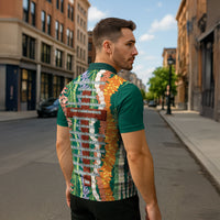 Mahalo Hawaii - Ka Pule a ka Haku Zipper Polo Shirt Mixed Lei LT7 - Polynesian Pride