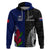 Personalised New Zealand Vs Samoa Rugby Hoodie Go Champions LT7 Black Blue - Polynesian Pride