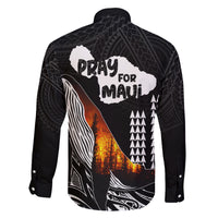 Hawaii Humpback Whale Family Matching Off Shoulder Maxi Dress and Hawaiian Shirt Be Strong - Pray For Maui LT7 - Polynesian Pride