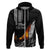 Hawaii Humpback Whale Hoodie Be Strong - Pray For Maui LT7 Zip Hoodie Black - Polynesian Pride