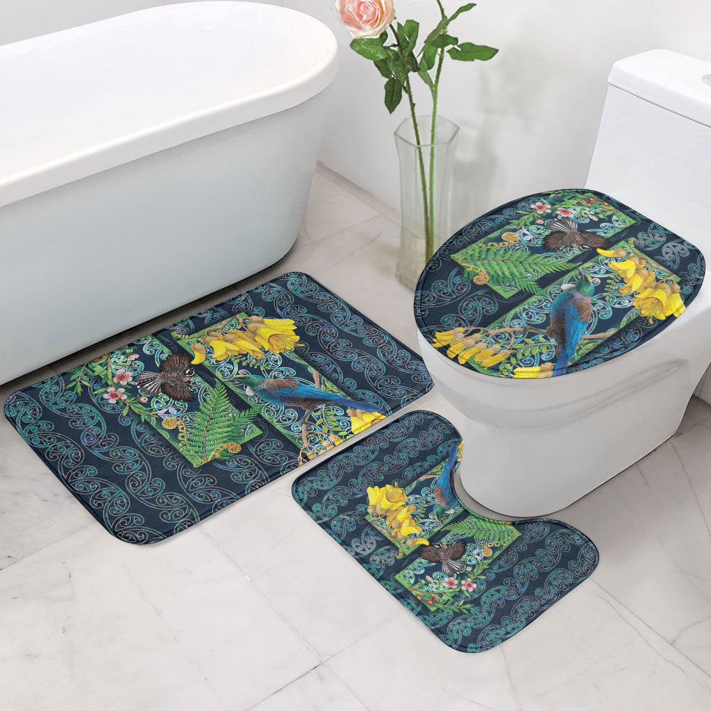 Aotearoa Maori Mangopare Christmas Bathroom Set Pikawakawa and Tui LT7 - Polynesian Pride