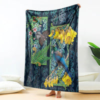 Aotearoa Maori Mangopare Christmas Blanket Pikawakawa and Tui LT7 - Polynesian Pride