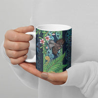 Aotearoa Maori Mangopare Christmas Ceramic Mug Pikawakawa and Tui LT7 - Polynesian Pride