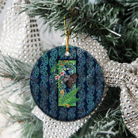 Aotearoa Maori Mangopare Christmas Ceramic Ornament Pikawakawa and Tui LT7 - Polynesian Pride