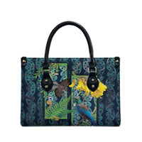 Aotearoa Maori Mangopare Christmas Leather Bag Pikawakawa and Tui LT7 - Polynesian Pride