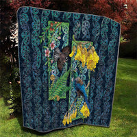 Aotearoa Maori Mangopare Christmas Quilt Pikawakawa and Tui LT7 - Polynesian Pride