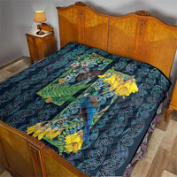 Aotearoa Maori Mangopare Christmas Quilt Pikawakawa and Tui LT7 - Polynesian Pride