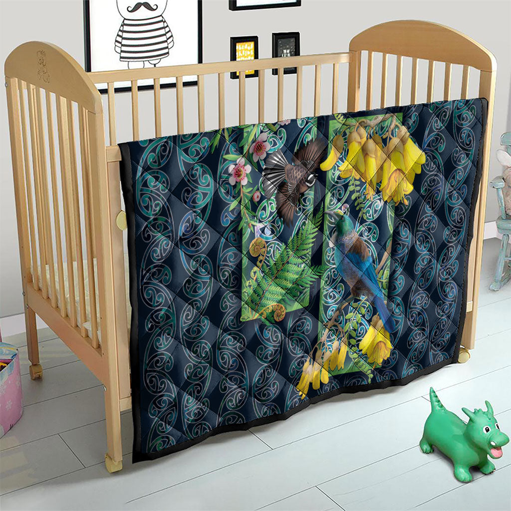 Aotearoa Maori Mangopare Christmas Quilt Pikawakawa and Tui LT7 - Polynesian Pride