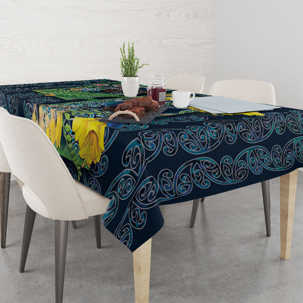 Aotearoa Maori Mangopare Christmas Tablecloth Pikawakawa and Tui LT7 - Polynesian Pride