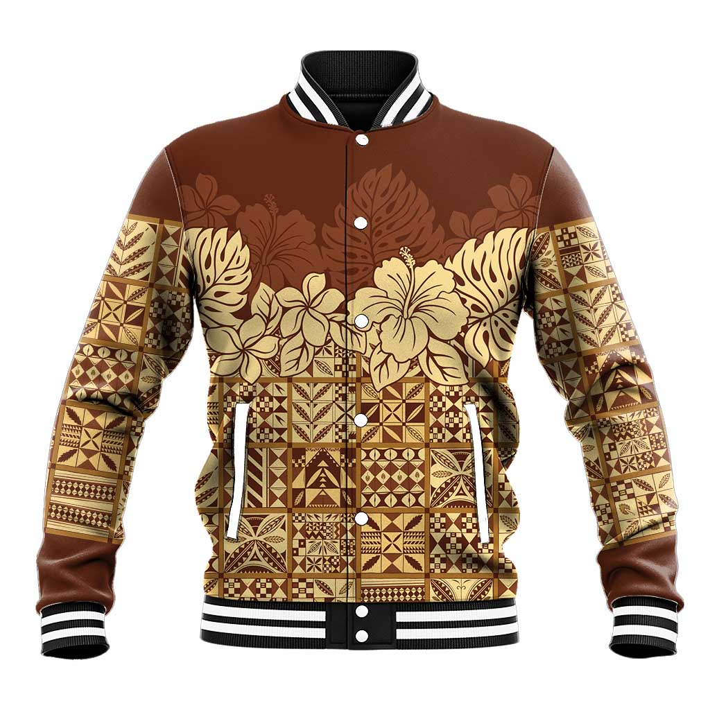 Niue Hiapo Motif Baseball Jacket Tapa Classic