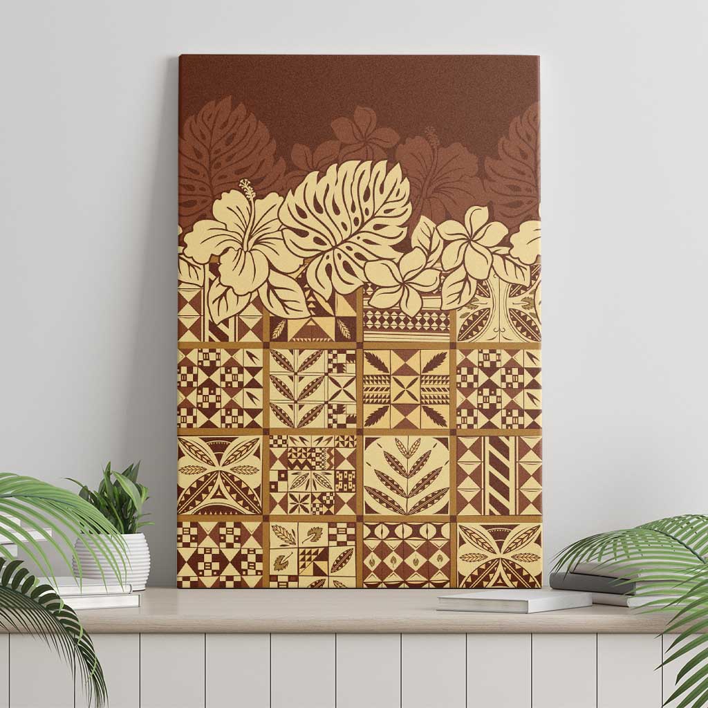 Niue Hiapo Motif Canvas Wall Art Tapa Classic