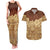 Niue Hiapo Motif Couples Matching Tank Maxi Dress and Hawaiian Shirt Tapa Classic