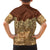 Niue Hiapo Motif Family Matching Off Shoulder Short Dress and Hawaiian Shirt Tapa Classic