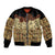 Niue Hiapo Motif Bomber Jacket Tapa Classic - Black Ver