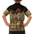 Niue Hiapo Motif Family Matching Long Sleeve Bodycon Dress and Hawaiian Shirt Tapa Classic - Black Ver