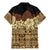 Niue Hiapo Motif Family Matching Mermaid Dress and Hawaiian Shirt Tapa Classic - Black Ver