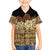 Niue Hiapo Motif Family Matching Puletasi and Hawaiian Shirt Tapa Classic - Black Ver