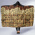 Niue Hiapo Motif Hooded Blanket Tapa Classic - Black Ver