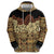 Niue Hiapo Motif Hoodie Tapa Classic - Black Ver