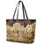 Niue Hiapo Motif Leather Tote Bag Tapa Classic - Black Ver