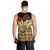 Niue Hiapo Motif Men Tank Top Tapa Classic - Black Ver