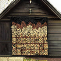 Niue Hiapo Motif Quilt Tapa Classic - Black Ver