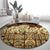 Niue Hiapo Motif Round Carpet Tapa Classic - Black Ver