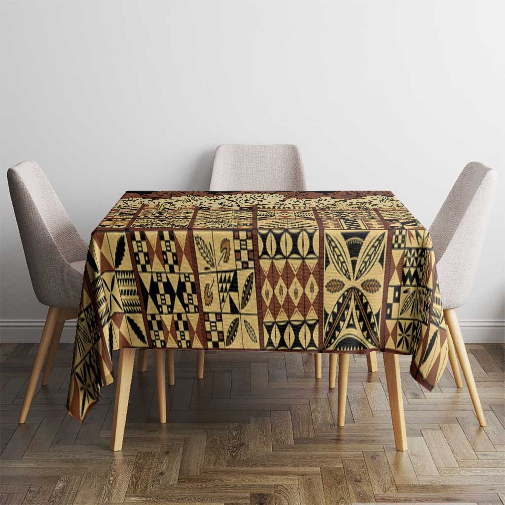 Niue Hiapo Motif Tablecloth Tapa Classic - Black Ver