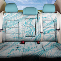 Sharks Couple Dreamy Polynesians Floral Sea Back Car Seat Cover Turquoise - Polynesian Pride