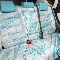 Sharks Couple Dreamy Polynesians Floral Sea Back Car Seat Cover Turquoise - Polynesian Pride