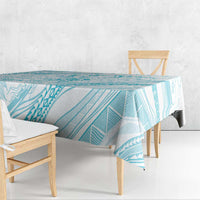 Sharks Couple Dreamy Polynesians Floral Sea Tablecloth Turquoise - Polynesian Pride