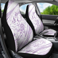 Sharks Couple Dreamy Polynesians Floral Sea Car Seat Cover Lilac - Polynesian Pride