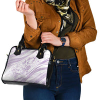Sharks Couple Dreamy Polynesians Floral Sea Shoulder Handbag Lilac - Polynesian Pride