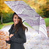 Sharks Couple Dreamy Polynesians Floral Sea Umbrella Lilac - Polynesian Pride