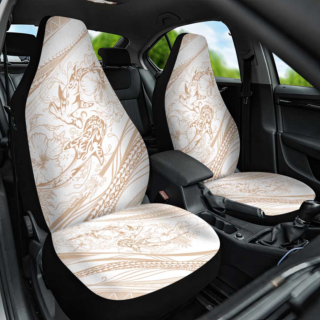 Sharks Couple Dreamy Polynesians Floral Sea Car Seat Cover Hazel - Polynesian Pride